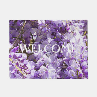 Wisteria Purple Blumen Blumen Natur Fußmatte