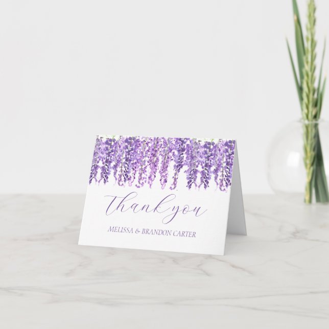 Wisteria Purple Mariage Floral Merci (Devant)