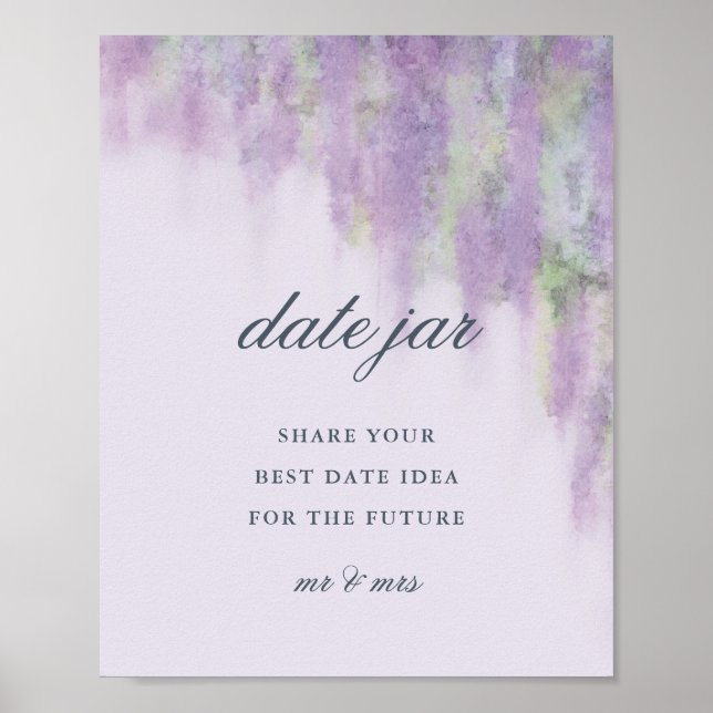 Wisteria rêve date pot poster (Devant)