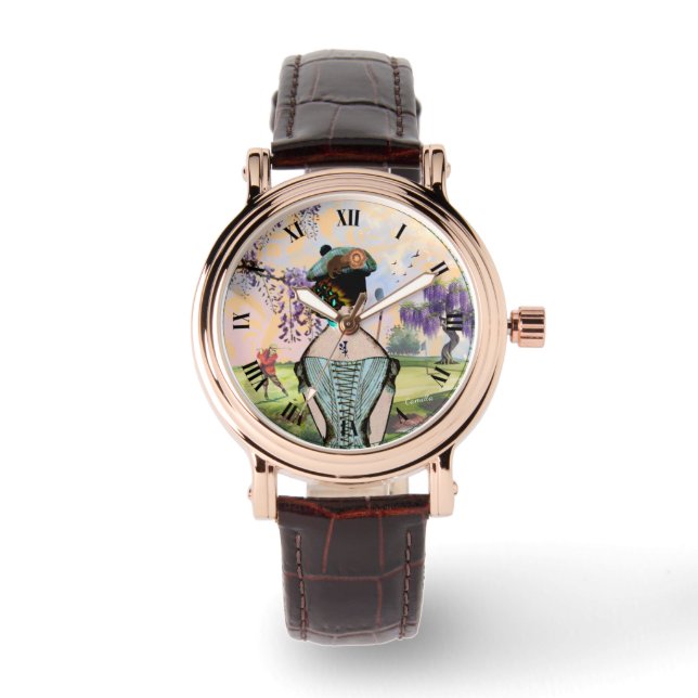 Wisteria Tee Time Rose Gold  Armbanduhr (Vorderseite)