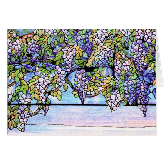 Wisteria Tiffany - Hartglaskarte (Vorderseite (Horizontal))