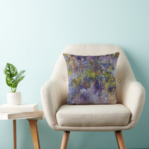 Wisteria (verlassen Hälfte) von Claude Monet Kissen