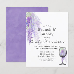 Wisteria Vin Brunch & Bubbly Invitation