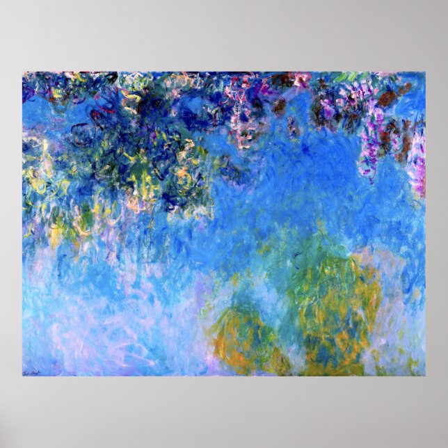 Wisteria von Impressionist Claude Monet Poster (Vorne)