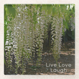 Wisteria White Garden Blume Live Liebe Glasuntersetzer