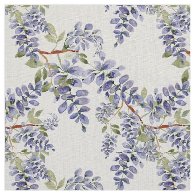 Wisteria Wiederholmuster Gewebe Stoff (Muster)
