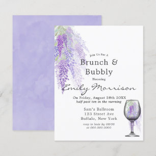 Wisteria Wine Glass Brunch & Bubbly Einladung