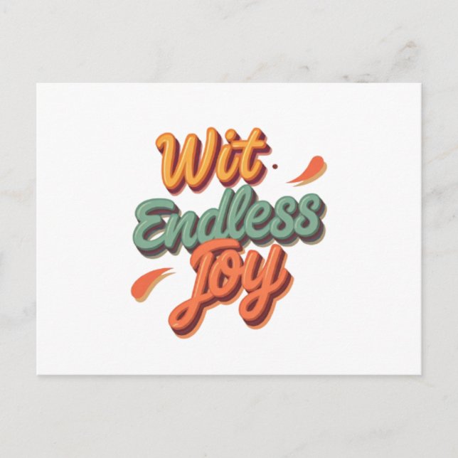 Wit endlose Freude Postkarte (Vorderseite)