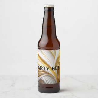 Wit Goud Retro Bierflaschenetikett