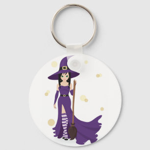 Witch And Broom Keychain Schlüsselanhänger