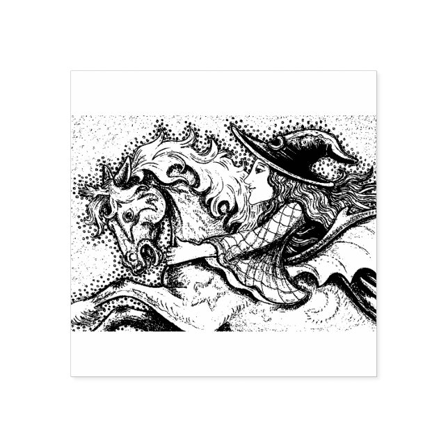 WITCH AUF GESCHÄFTSKURSE, HALLOWEEN RUBBER-BRIEFMA GUMMISTEMPEL (Prägung)
