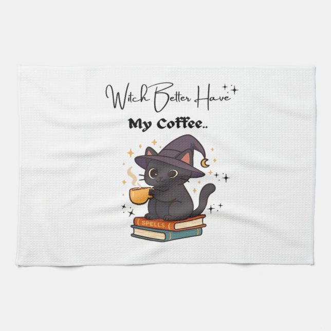 Witch Better Have My Coffee Classic T-Shirt Geschirrtuch (Horizontal)