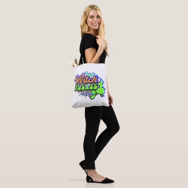 WITCH BITTE lustige halloween Tasche (Am Model)