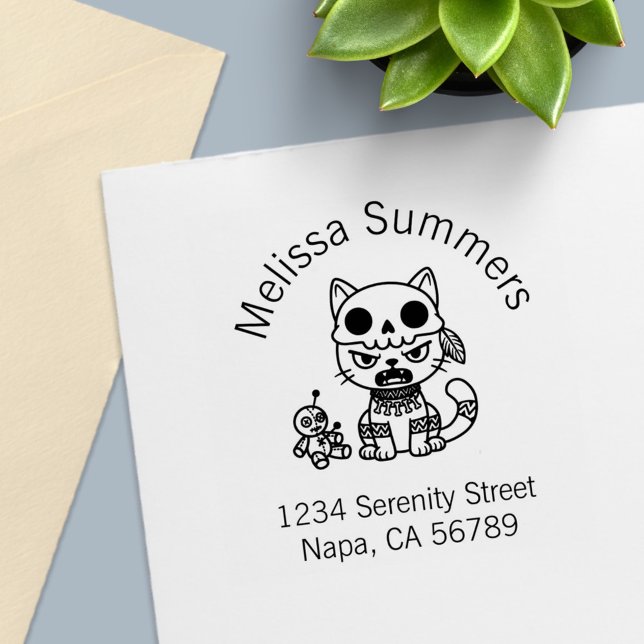 Witch Cat Voodoo Doll Arch Address Permastempel (Von Creator hochgeladen)