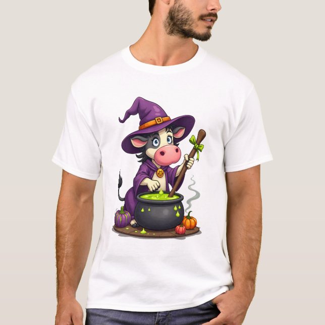 Witch Cow Cauldron Brew T-Shirt (Vorderseite)