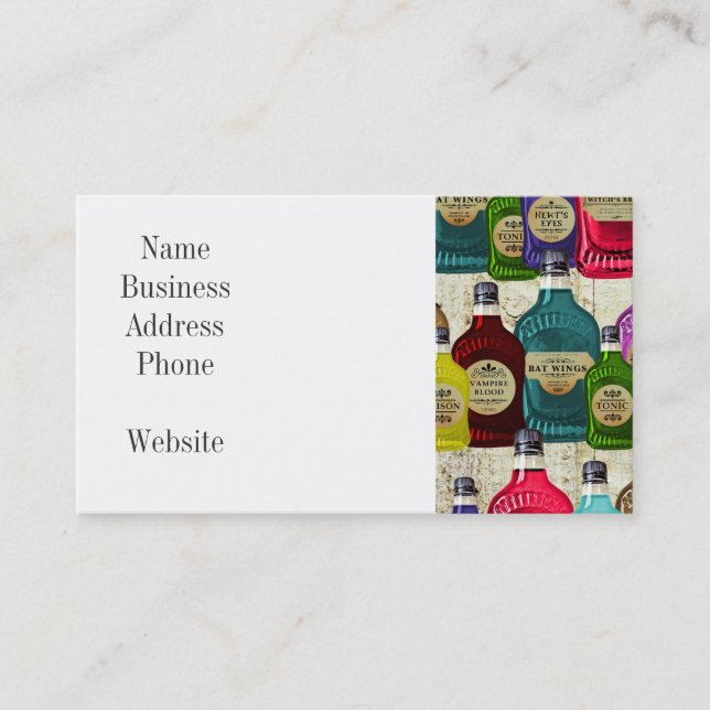 Witch Doctors Magic Potion Apothecary Tonic Bottle Visitenkarte (Vorderseite)