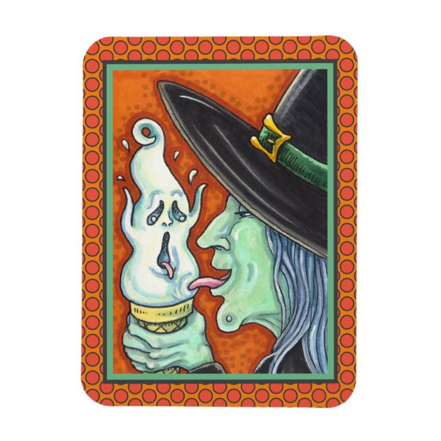 WITCH ESSEN SKREAMING EISKRAUKONE, HALLOWEEN MAGNET (Vertikal)