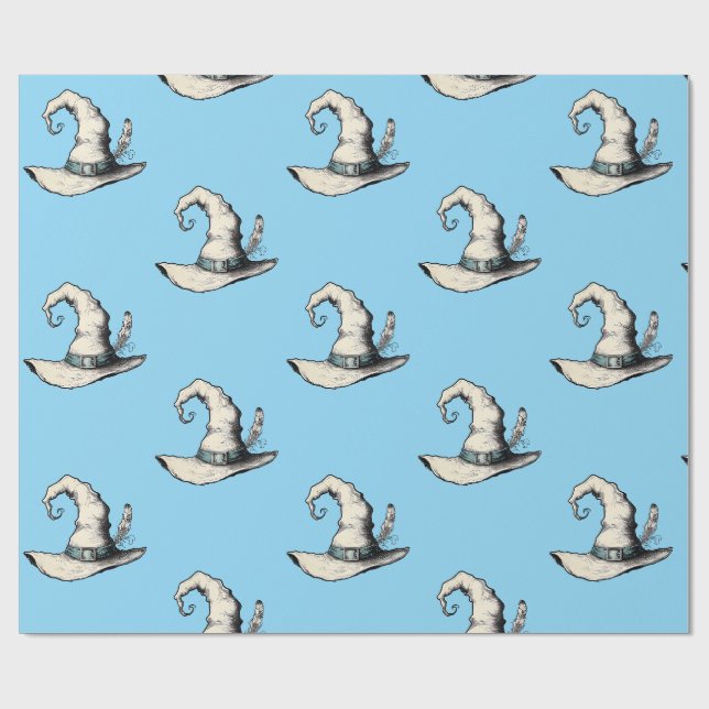 Witch Hat Blue Geschenkpapier (Flach)