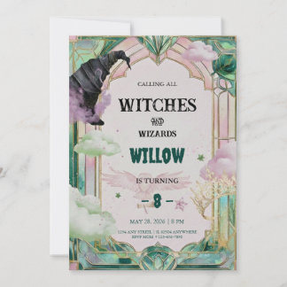 Witch Musical Birthday Invitation Magical Canva Einladung