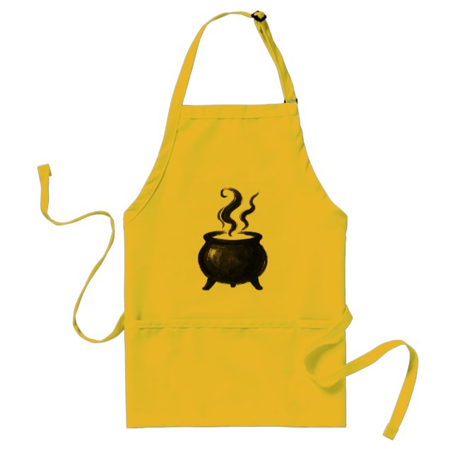 Witch’s Brew – Minimalist Halloween Cauldron on  Schürze (Vorne)