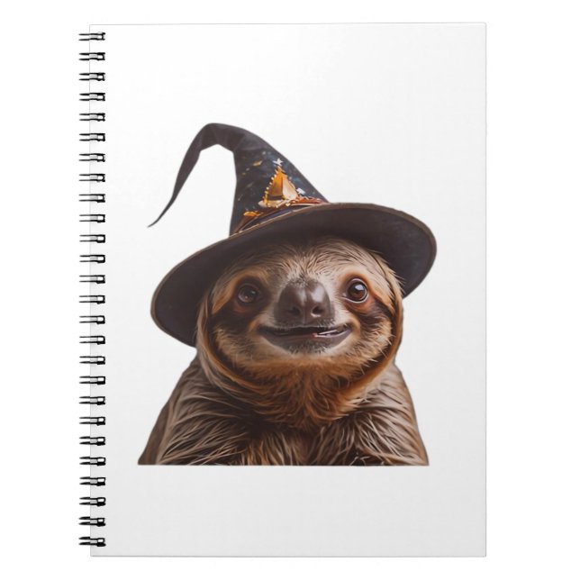 Witch Sloth Halloween trick or treat spooky pumpki Notizblock (Vorderseite)