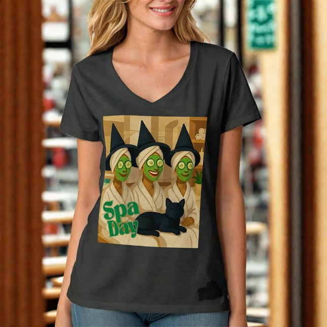 Witch Spa Day Funny Humor  T-Shirt (Von Creator hochgeladen)