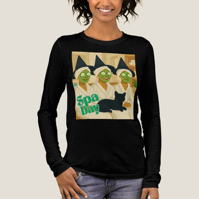 Witch Spa Day Funny Humor  Tri-Blend Shirt (Vorderseite)