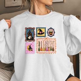 Witch Stamps Women’s Halloween Sweatshirt | Cozy