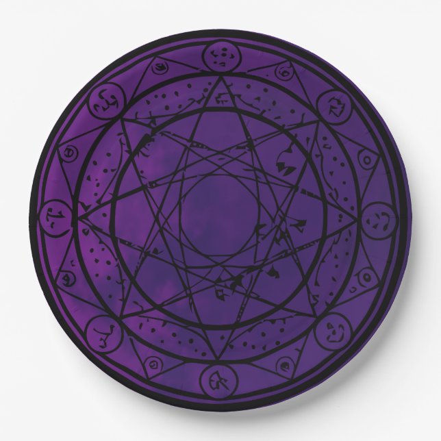 Witch Themed Party Magic Star Pappteller (Vorderseite)