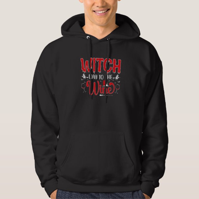 Witch Way To The Wine Hoodie (Vorderseite)