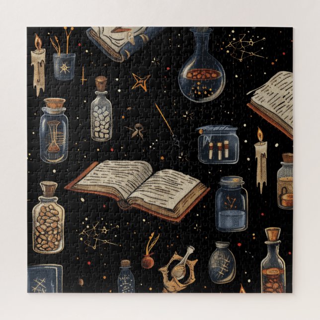 Witchcraft Potion Pattern – Halloween Magic (Vertikal)