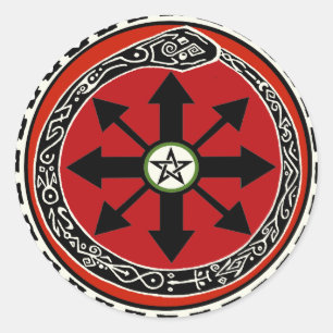 Witchcraft-Symbol für Chaos Runder Aufkleber