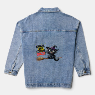 Witchers Chaos: Schwarze Katzen in Aktion Jeansjacke