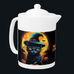 WITCHES' BREW für (Name), Black Cat Halloween<br><div class="desc">Halloween,  Hexenbraun für (Name),  schwarze Katze in Hexen,  die Tasse. Bearbeitbarer Text: Ändern Sie den Text und den Namen. Auch eine Tasse im gleichen Design verfügbar.</div>