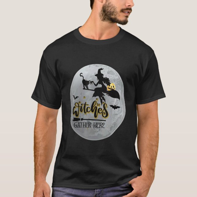 witches gather here T-Shirt (Vorderseite)