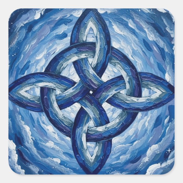 WitchesKnotFantasySky Quadratischer Aufkleber (Vorderseite)