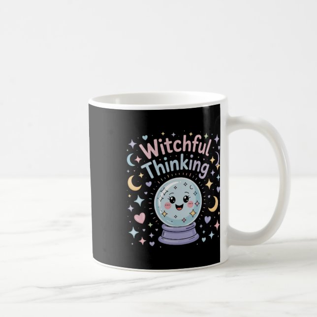 Witchful Thinking Crystal Ll Halloween Vibes Kaffeetasse (Rechts)