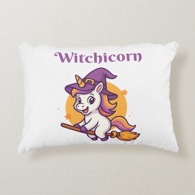 Witchicorn - Funny niedlich Dekokissen (Vorderseite)