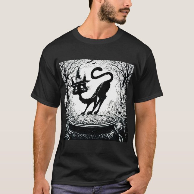 Witching Cat T-Shirt (Vorderseite)