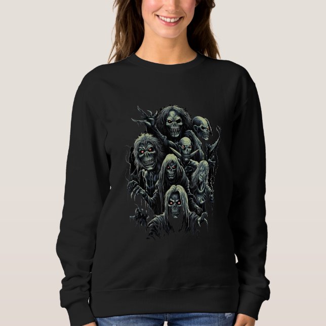 Witching Hour Shadows Horror Gothic Charm Sweatshirt (Vorderseite)