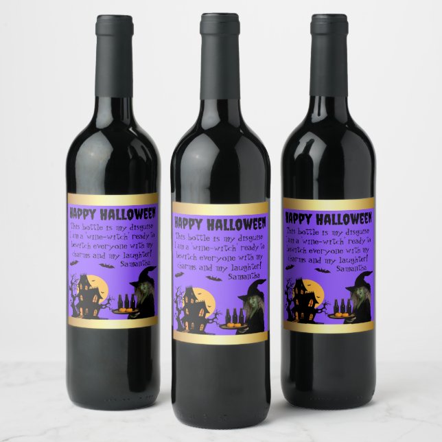 Witch's Brew: Spooktacular Custom Wine Labels! Weinetikett (Flaschen)