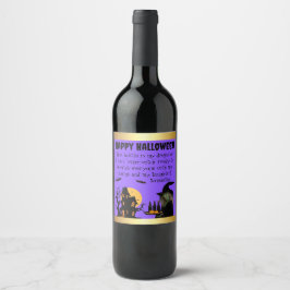 Witch's Brew: Spooktacular Custom Wine Labels! Weinetikett