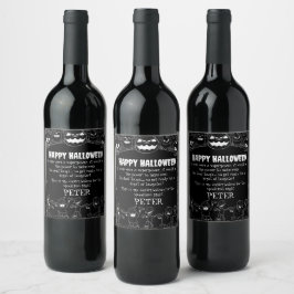 Witch's Brew: Spooktacular Custom Wine Labels! Weinetikett