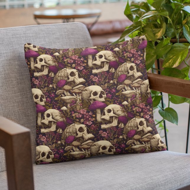 Witch's Garden Skull Purple Pumpkin  Kissen (Von Creator hochgeladen)
