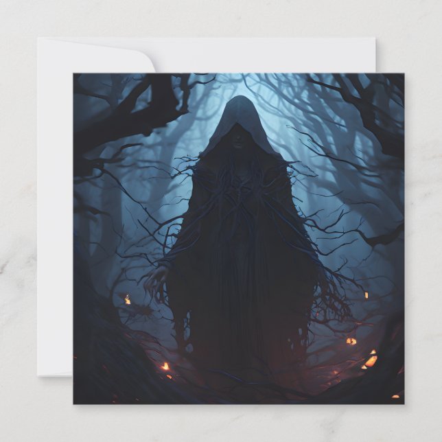 Witchwood Halloween Feiertagskarte (Vorderseite)