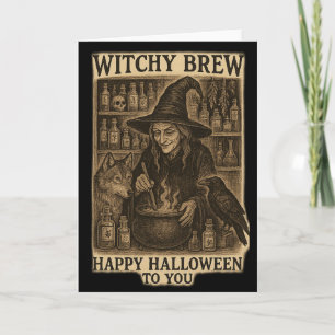 Witchy Brew Halloween Greetings Card Karte