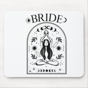 Witchy Bride Coven Tarot Celestial Gothic Bachelor Mousepad