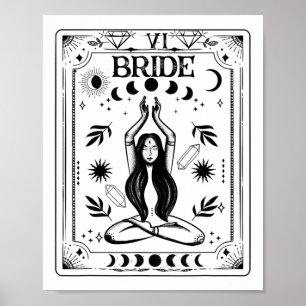 Witchy Bride Coven Tarot Celestial Gothic Bachelor Poster