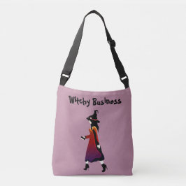 Witchy Business Modernes Personalisiertes Dusky Pi Tragetaschen Mit Langen Trägern