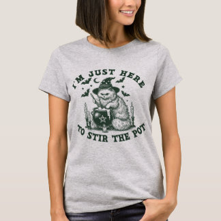 Witchy Cat Halloween T-Shirt
